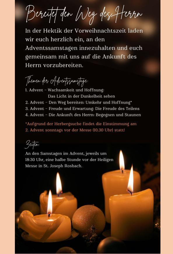 Einstimmung in den Advent